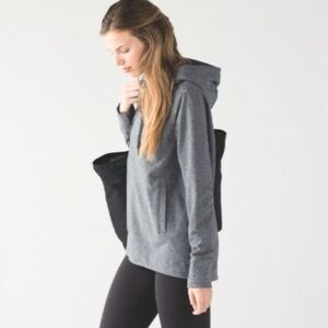 Lululemon Split Pullover Hooded Sweatshirt with Black And Grey  Speckled.